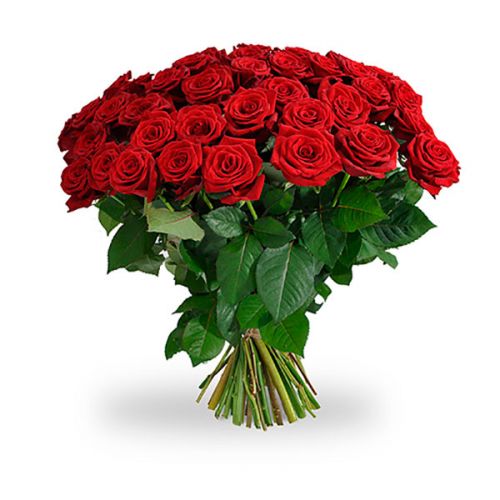 Букет из 45 красных роз купить в интернет-магазине с доставкой по Волжску